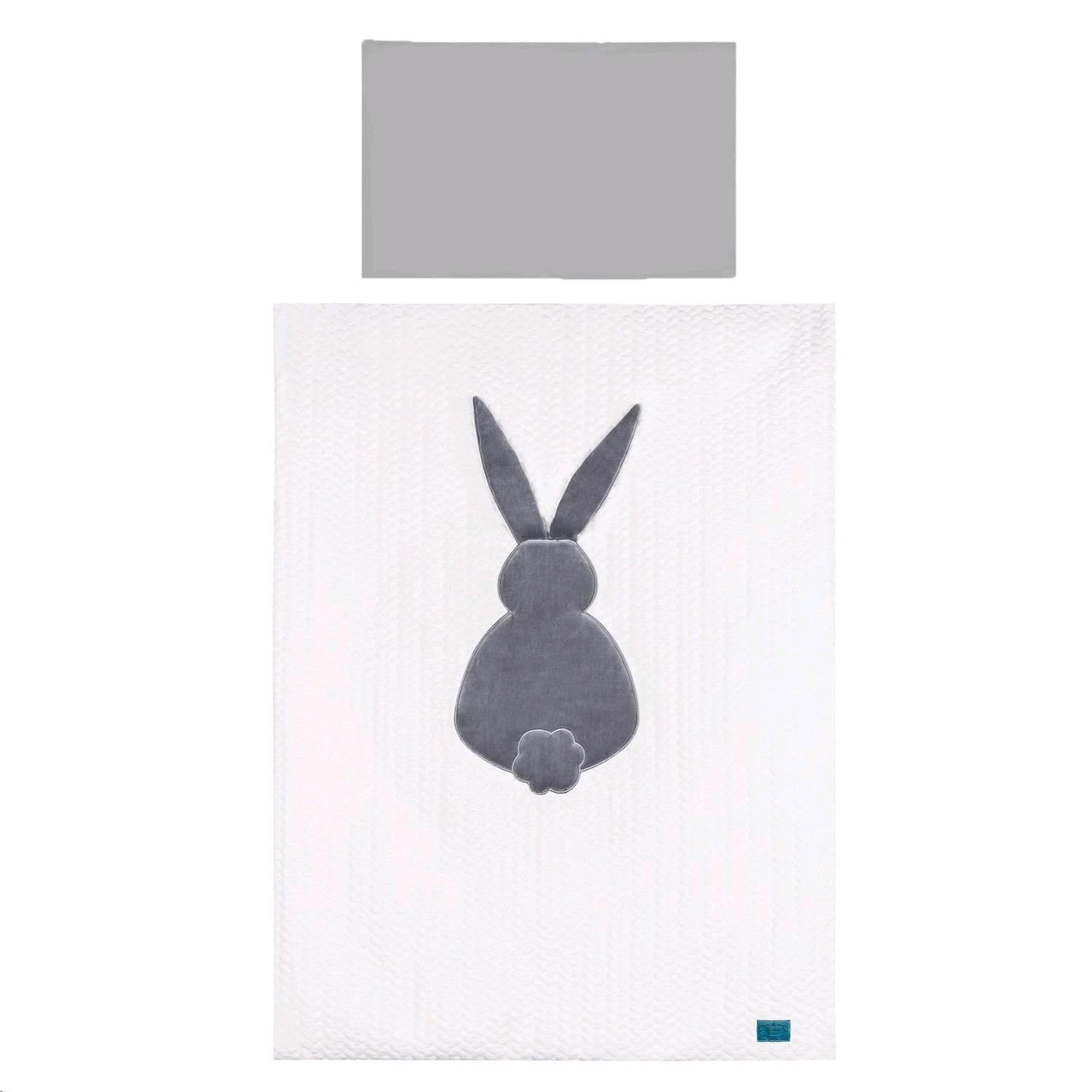 6-részes ágyneműhuzat Belisima Nyuszi 90/120 fehér-szürke