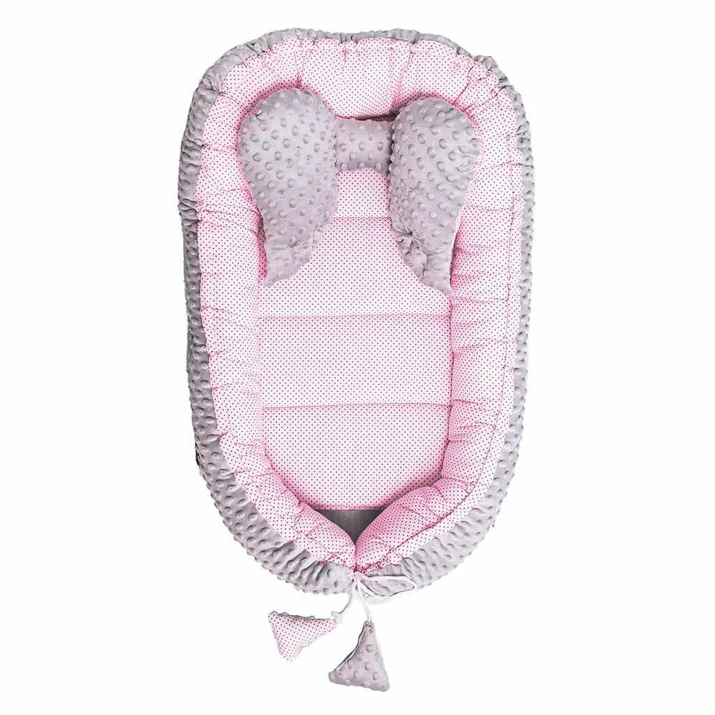 Babafészek kisbabák számára Minky Sweet Baby Belisima rózsaszín