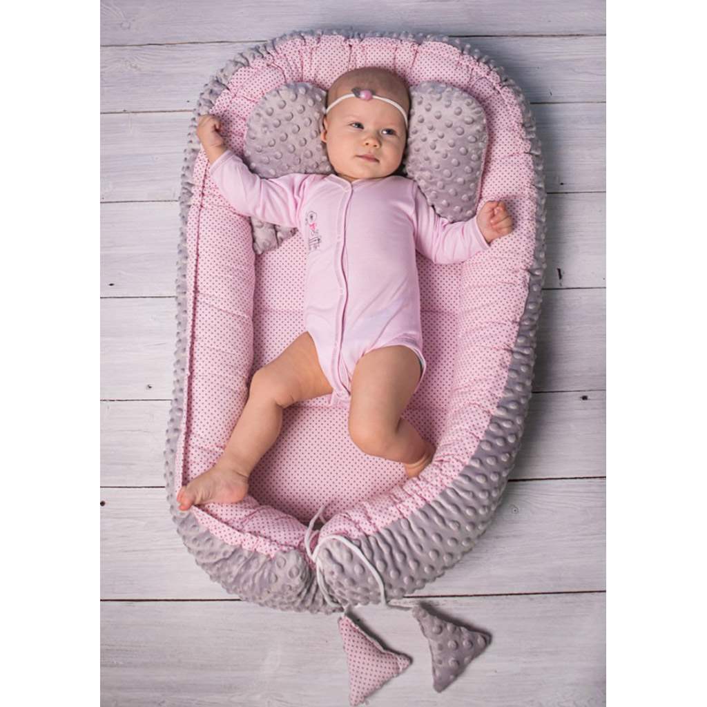 Babafészek paplannal kisbabák számára Minky Sweet Baby Belisima kék