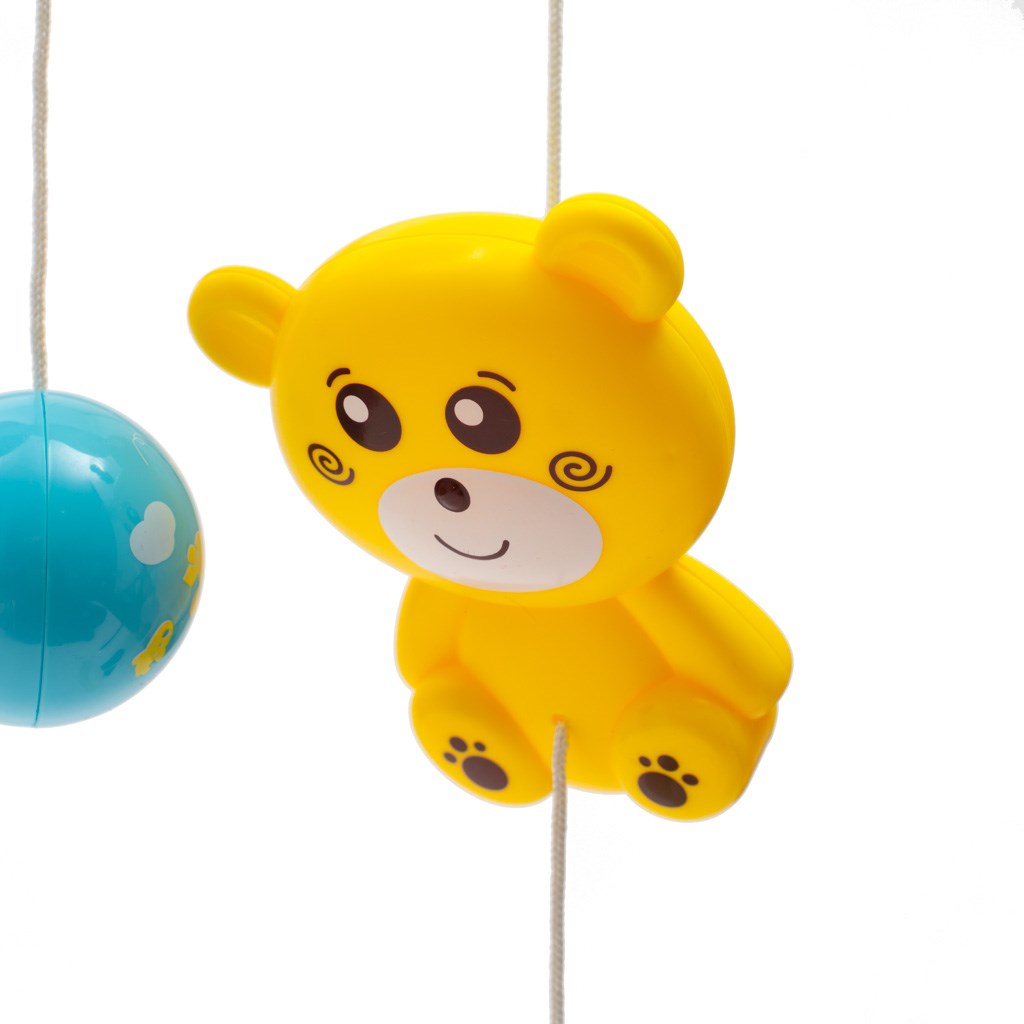 Körhinta a kiságy fölé világító vetítővel  Baby Mix piros