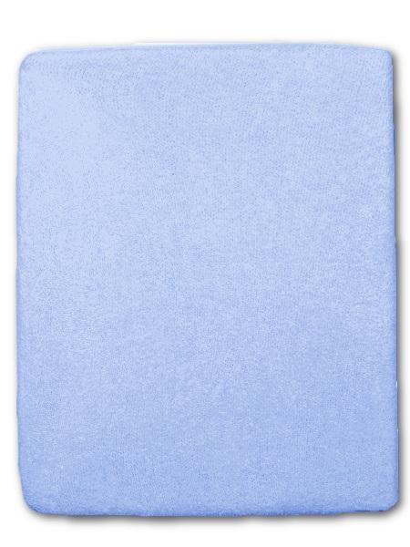 Frottír lepedő kiságyba kék