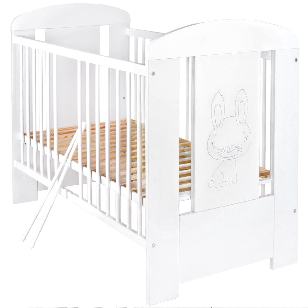 Gyermek kiságy New Baby Nyuszi standard fehér