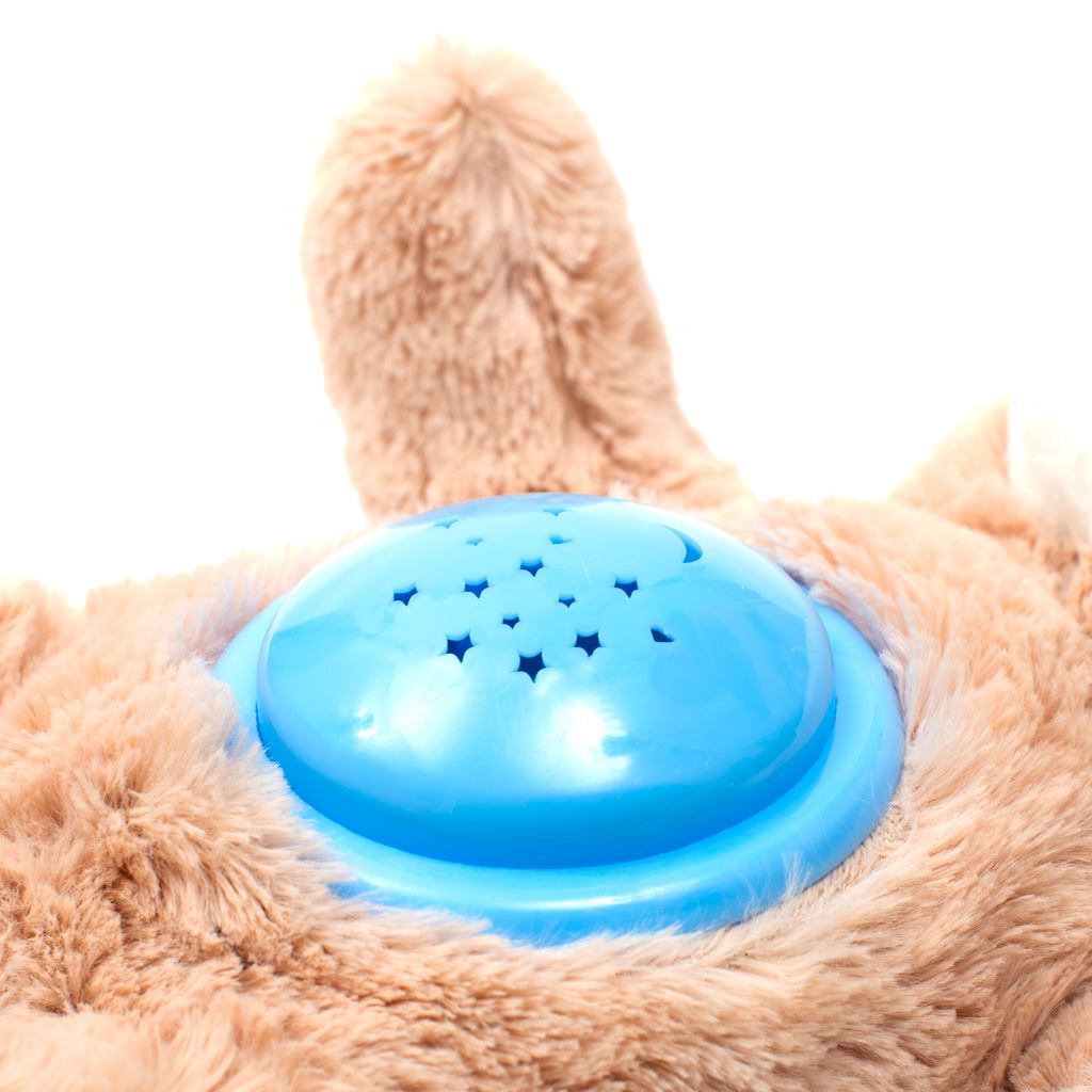 Plüss szundibarát maci projektorral Baby Mix kék