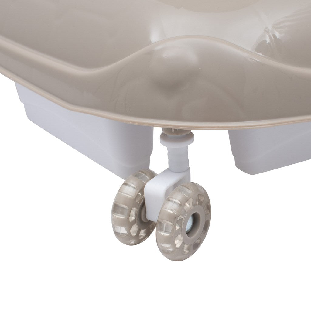 Gyerek bébikomp Baby Mix kormánykerékkel szilikon kerekek beige