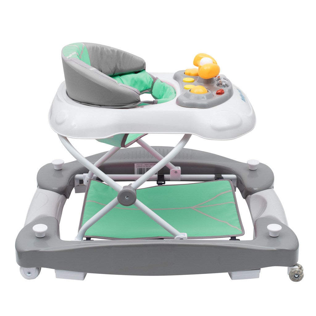 Gyerek bébikomp hintával szilikon kerekek Baby Mix mint