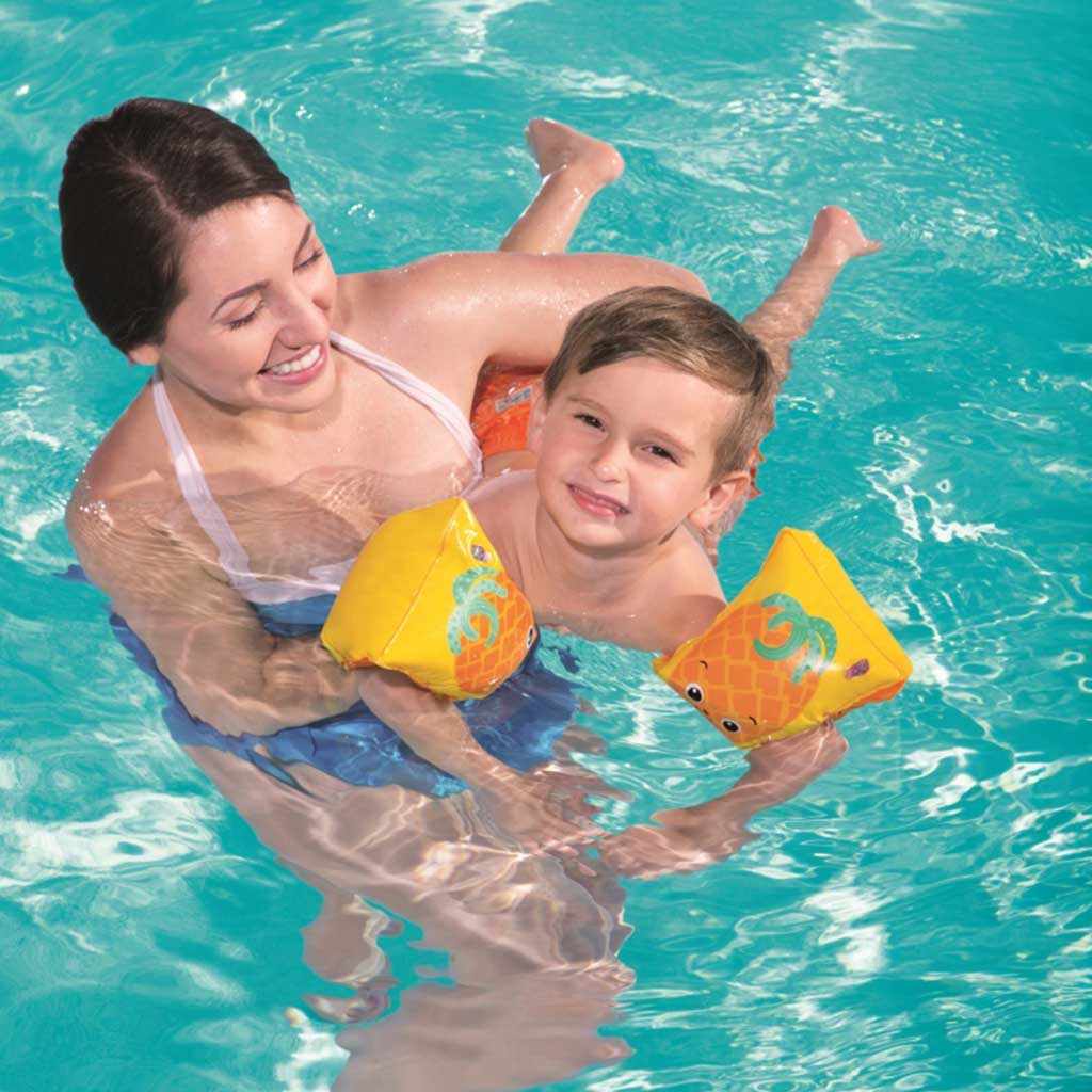 Gyermek felfújható karúszók Bestway Gyümölcsök 23cm x 15cm sárga