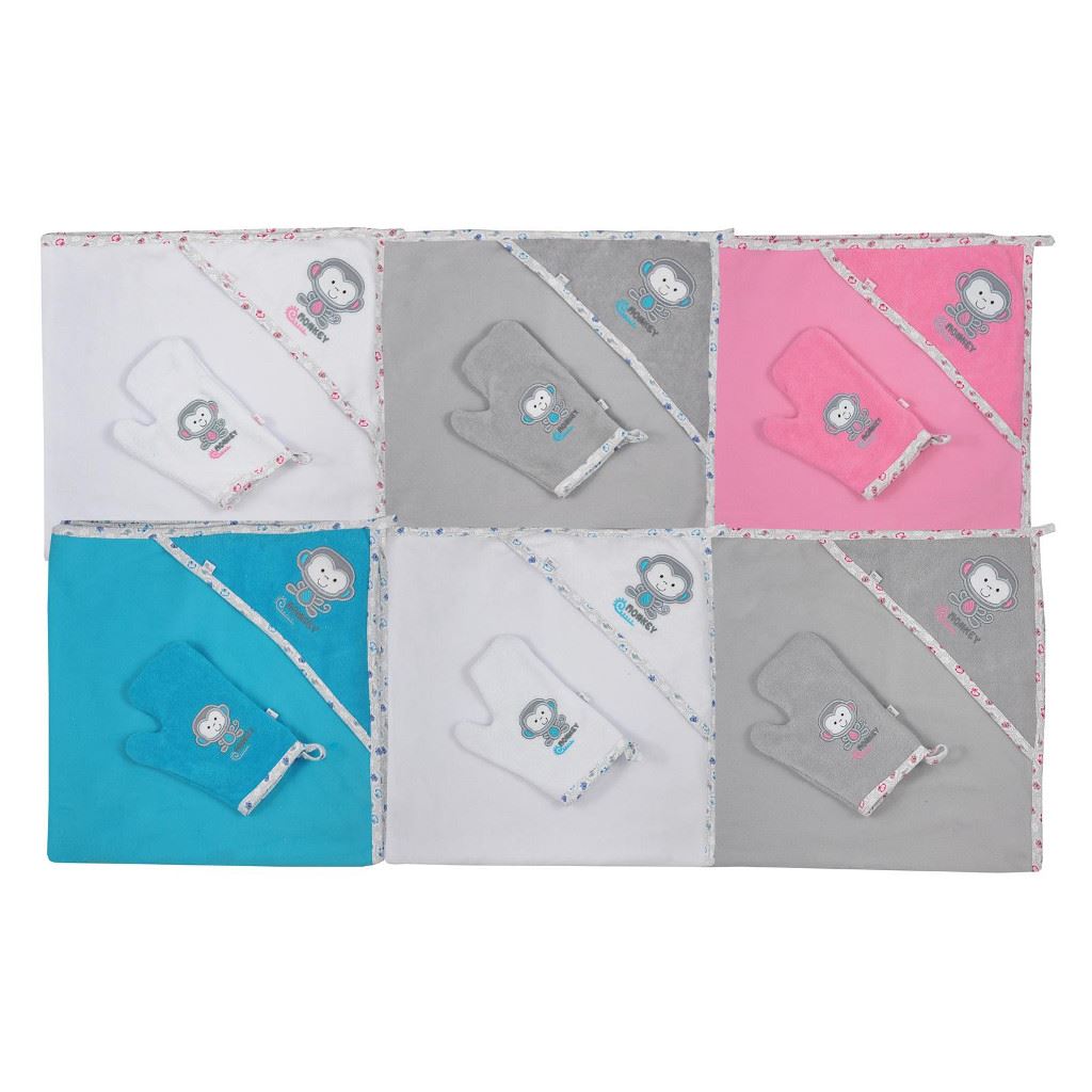 Kifogó fürdőkesztyűvel Koala Jungle fehér rózsaszín