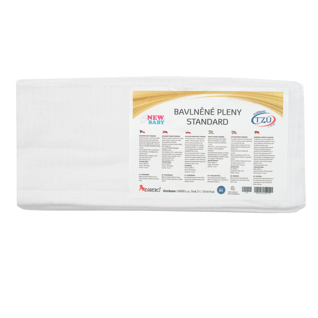 Pamut pelenka NEW BABY Standard 80x80 cm 10 db