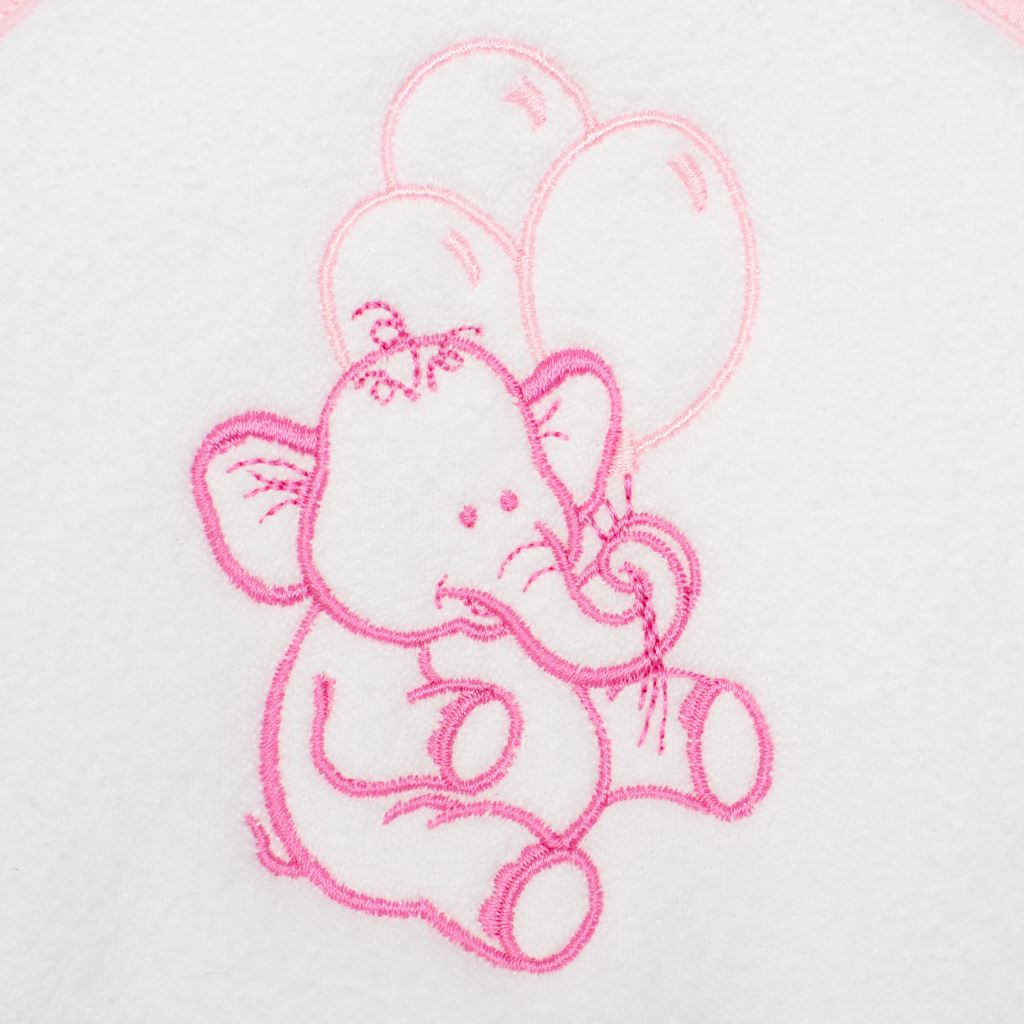 Gyermek frottír törölköző hímzéssel és kapucnival New Baby 100x100 fehér elefánt