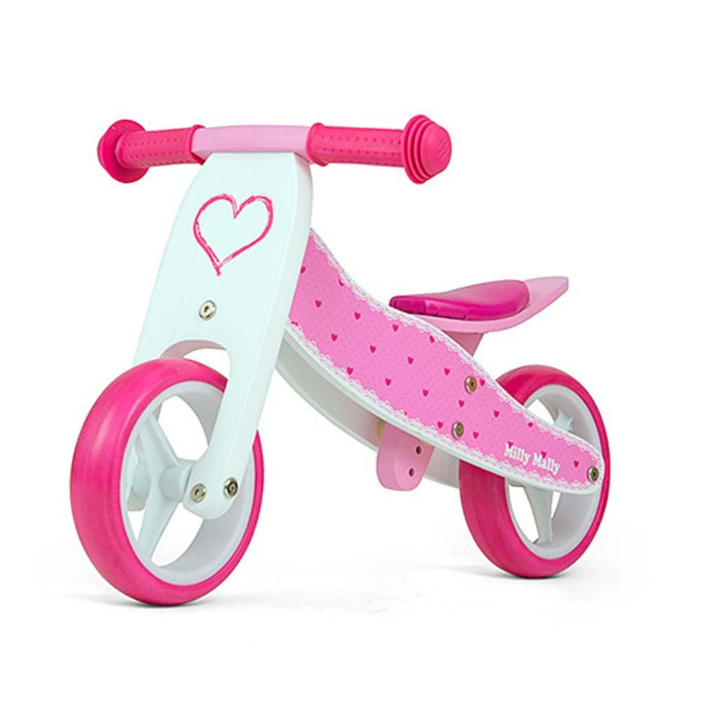 Gyerek multifunkciós fa futóbicikli Milly Mally Jake Hearts