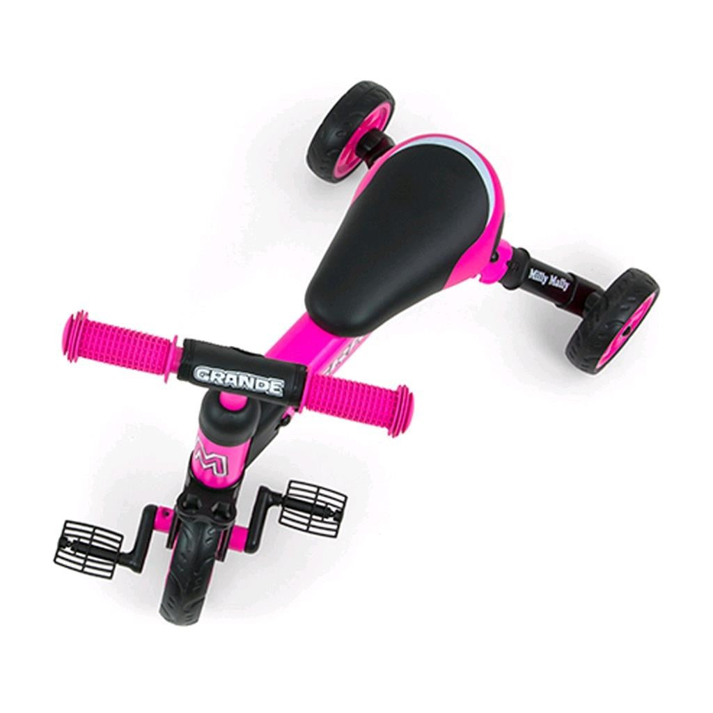 Gyerek háromkerekű bicikli Milly Mally Grande pink