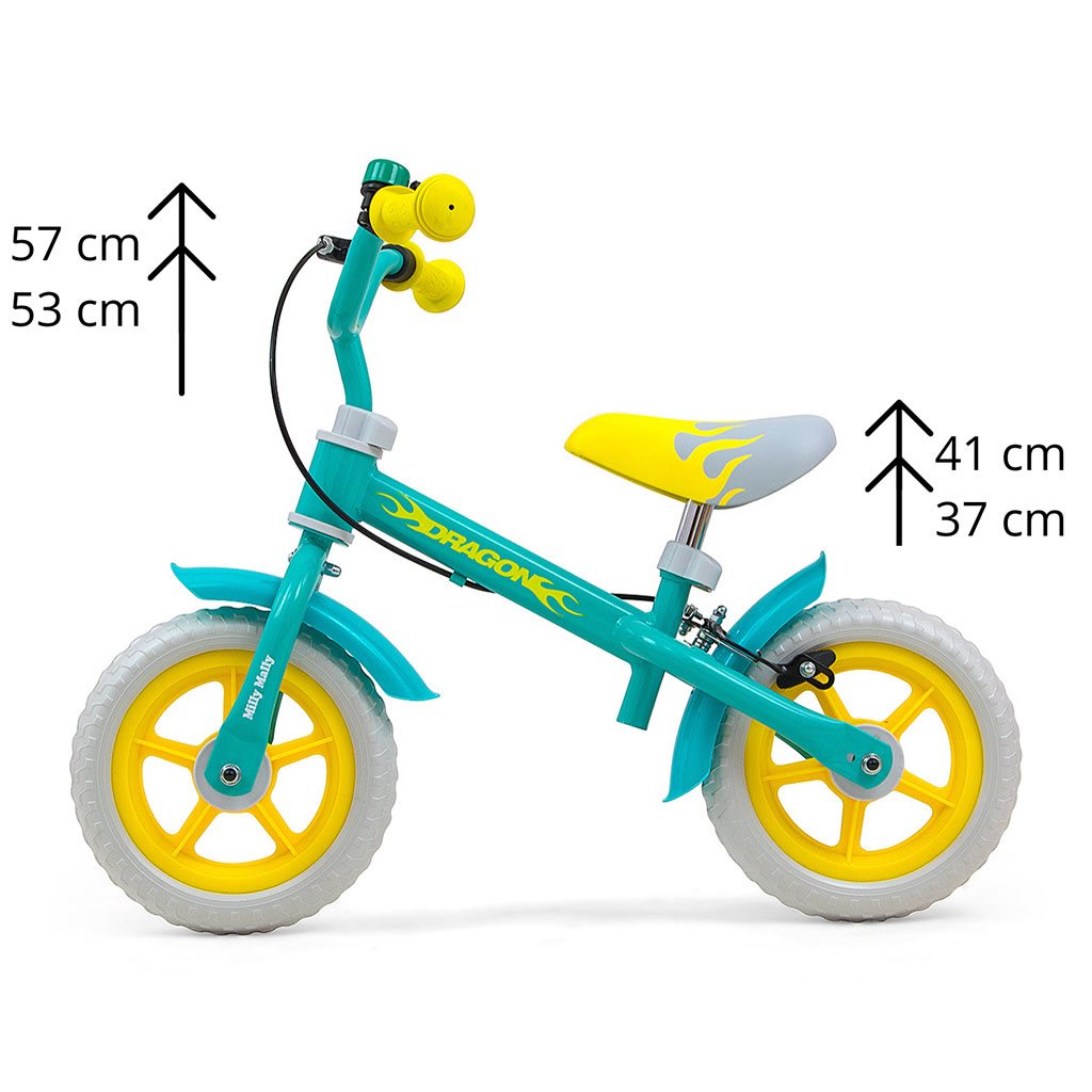 vlož Gyerek futóbicikli Milly Mally Dragon fékkel Mint