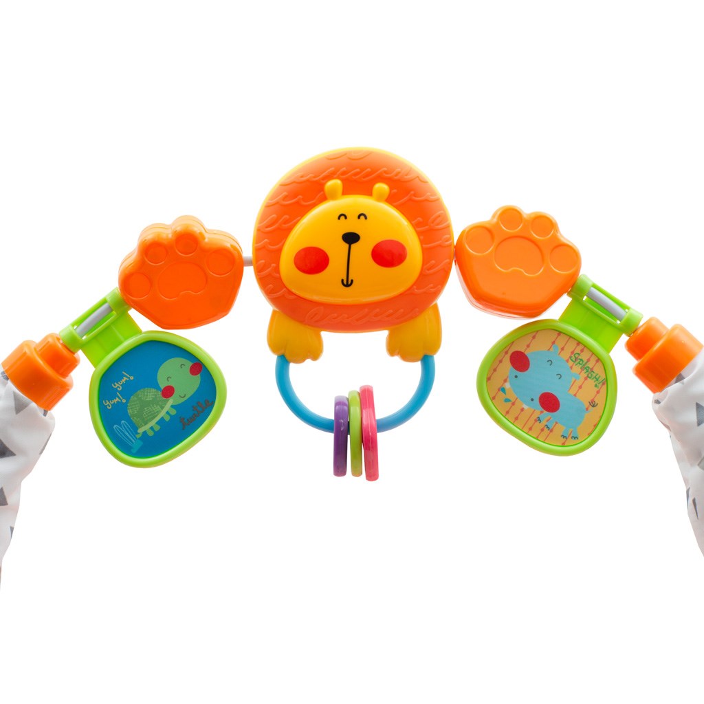 Gyerek bébikomp New Baby szilikon kerekekkel Forest Kingdom Pink