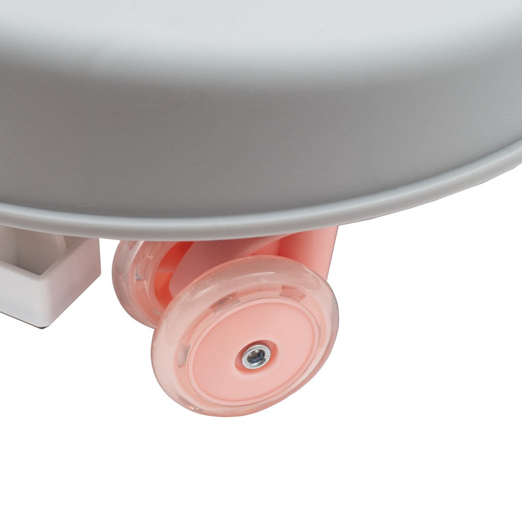 Gyerek bébikomp New Baby szilikon kerekekkel Forest Kingdom Pink