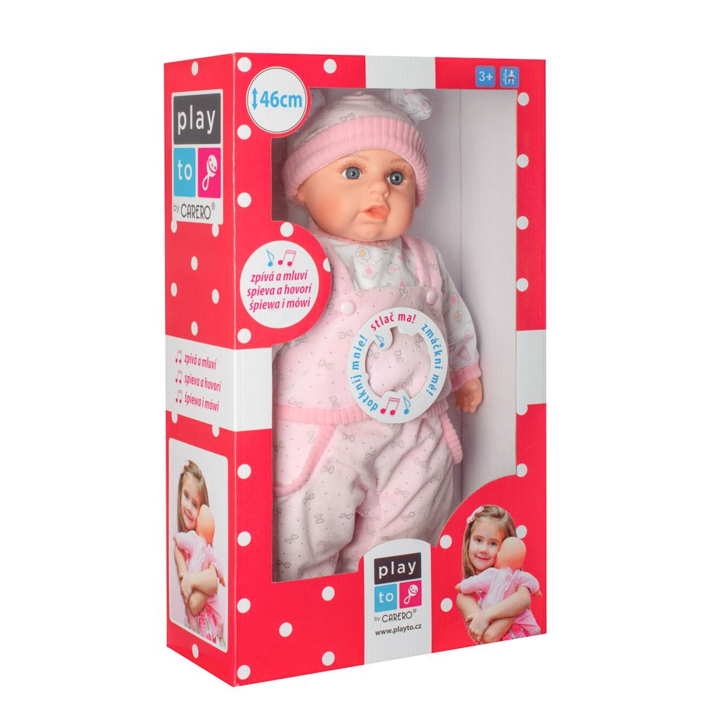 Magyarul beszélő és éneklő baba PlayTo Julia 46 cm