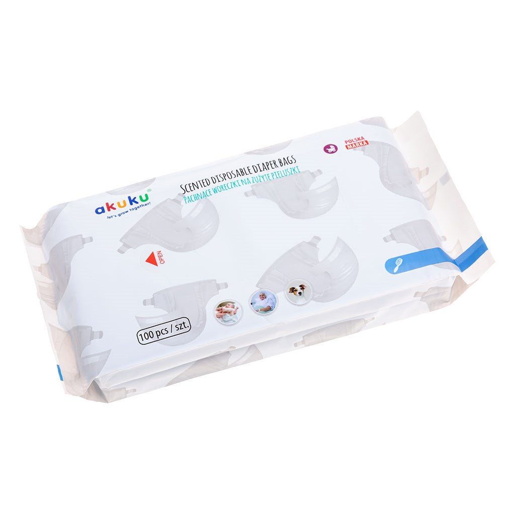 Illatos pelenkatároló zacskó Akuku 100 db
