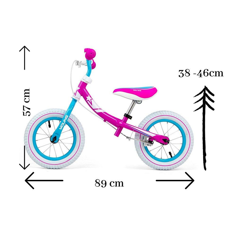 Gyerek futóbicikli Milly Mally Young candy