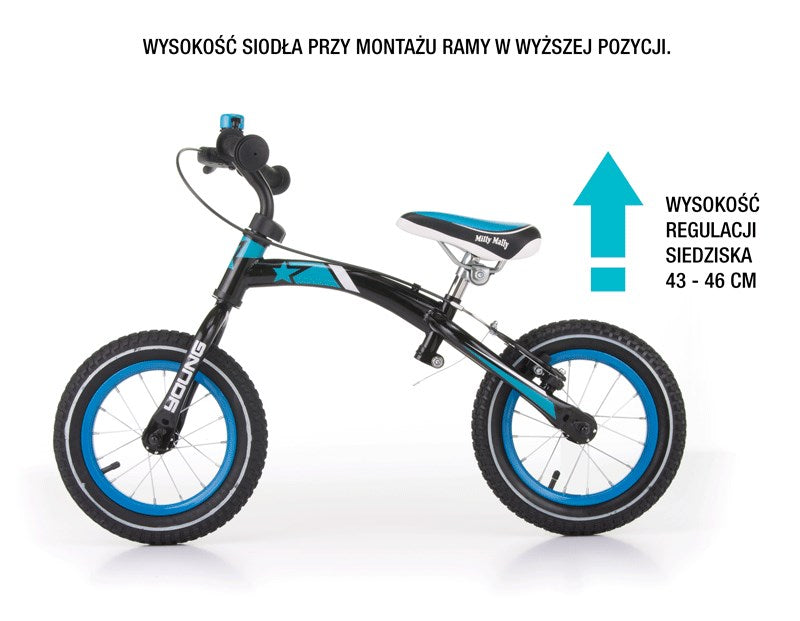 Gyerek futóbicikli Milly Mally Young candy