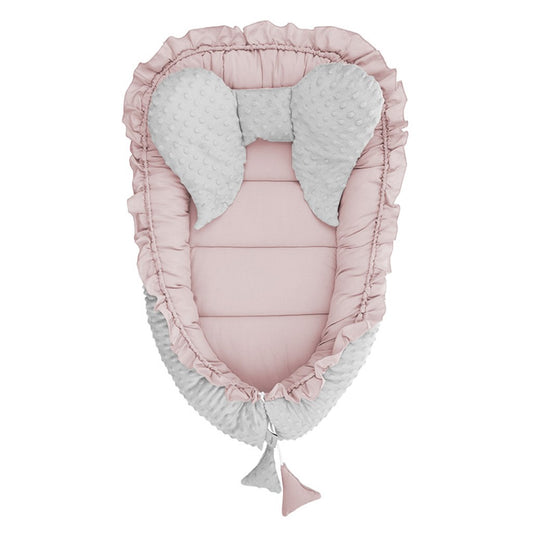 Babafészek kisbabák számára Minky Belisima Mouse rózsaszín