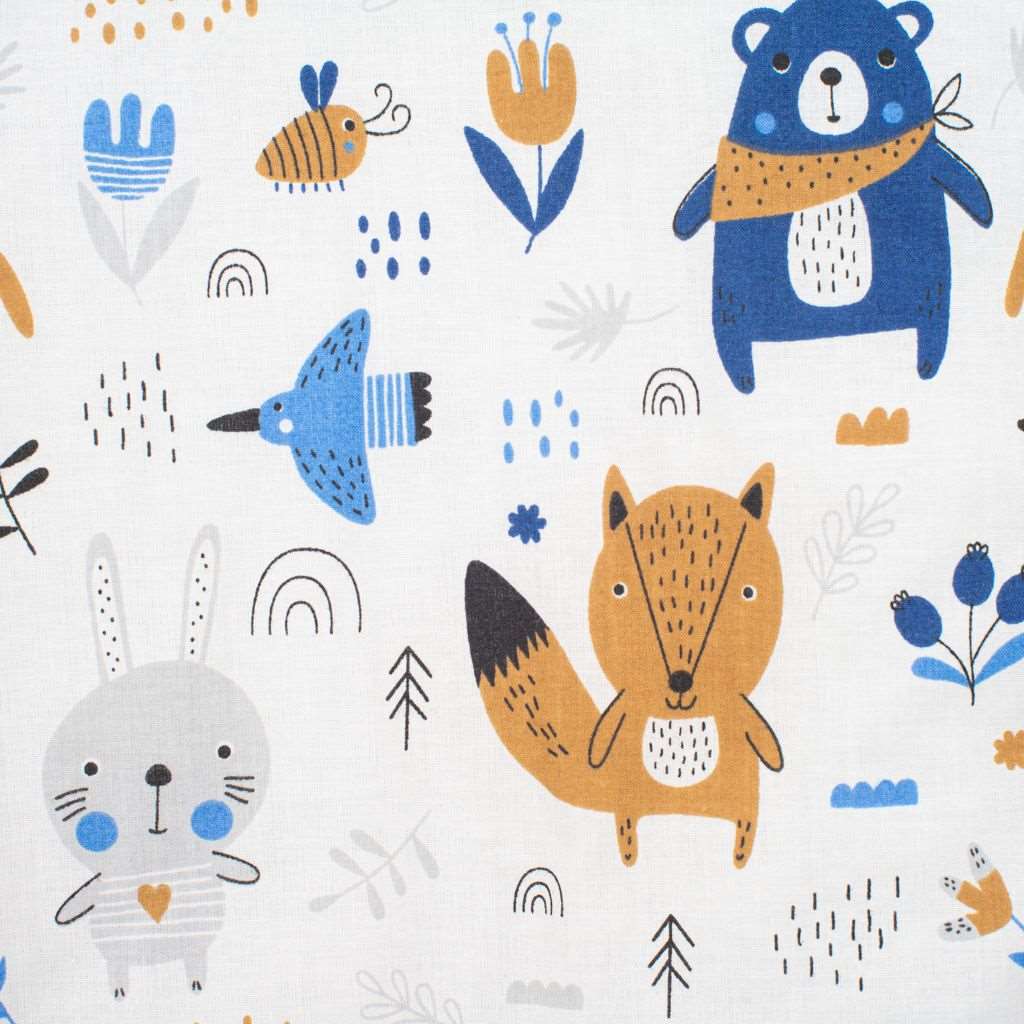 Luxus babafészek párnával és paplannal New Baby Minkyből kék