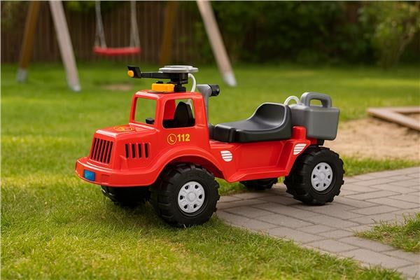 Gyerek jármű vízpermettel oltó tűzoltó tartállyal BAYO 70 cm