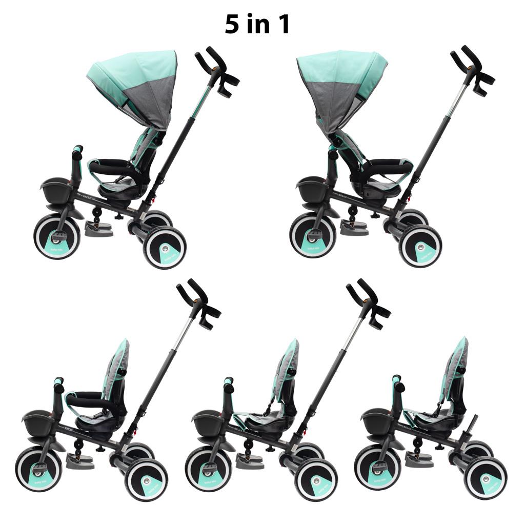 Gyerek tricikli Baby Mix 5az1-ben RELAX 360° kék