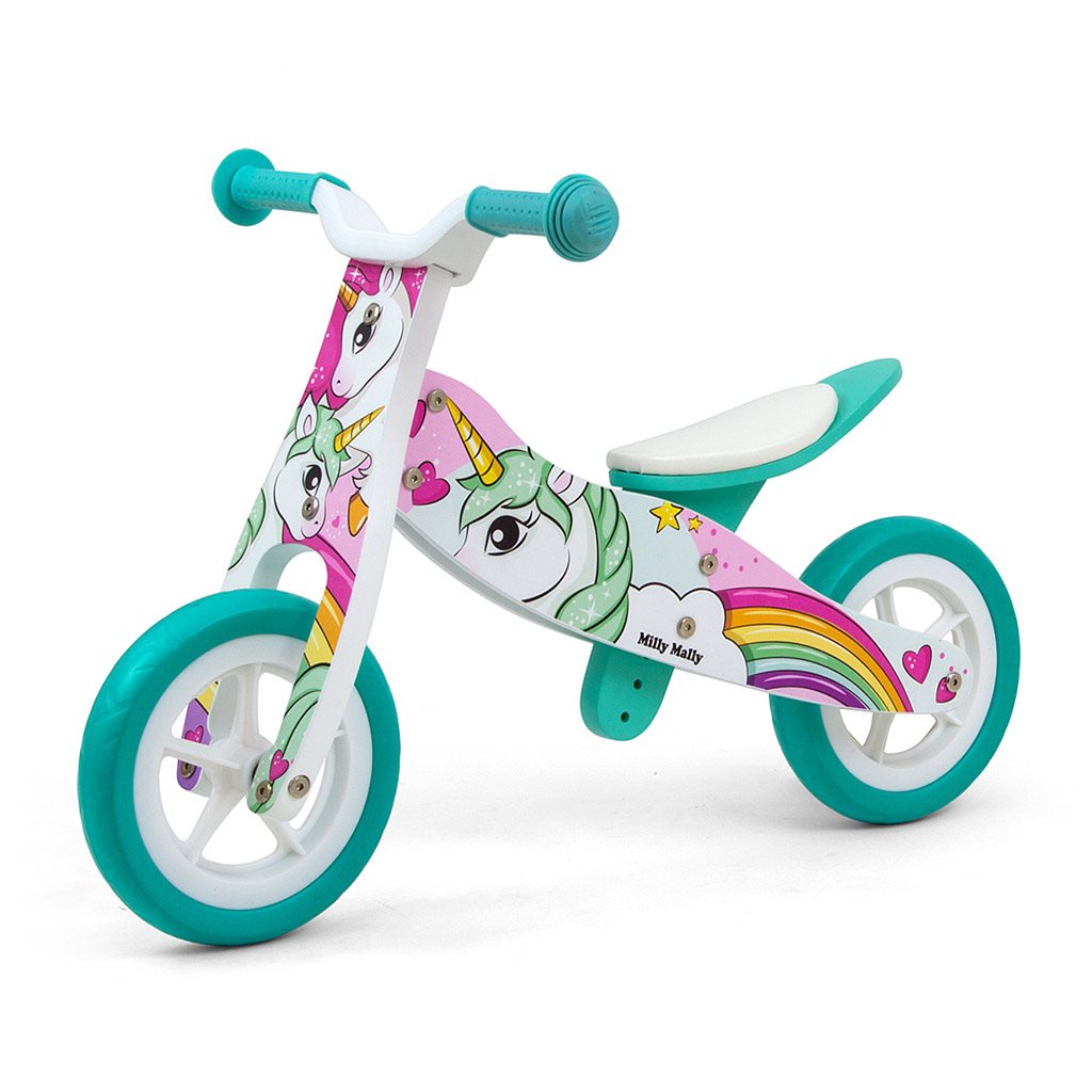 Gyerek multifunkciós fa futóbicikli Milly Mally Cool Unicorn