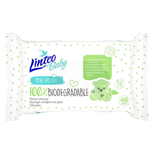LINTEO Baby 100% biológiailag lebomló 48 db