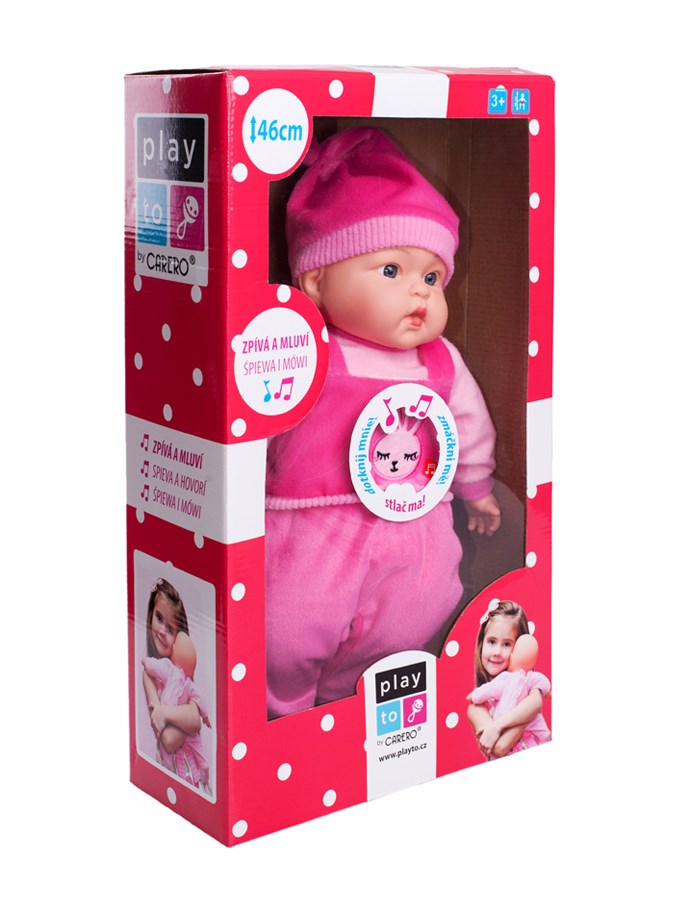 Magyarul beszélő és éneklő baba PlayTo Lili 46 cm