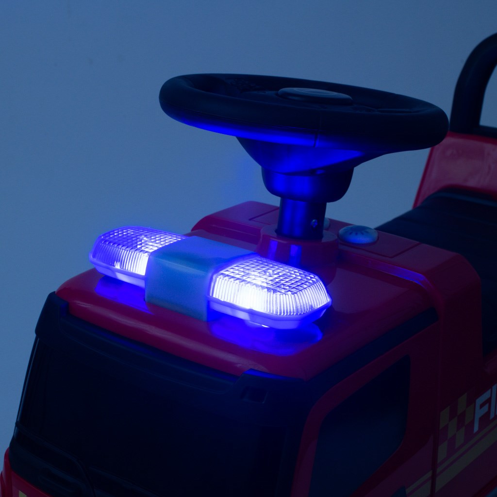 Zenélő bébitaxi Mercedes Baby Mix TŰZOLTÓAUTÓ piros