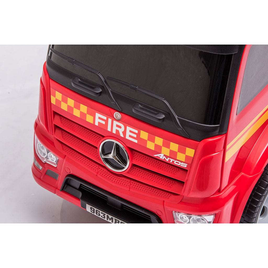 Zenélő bébitaxi Mercedes Baby Mix TŰZOLTÓAUTÓ piros