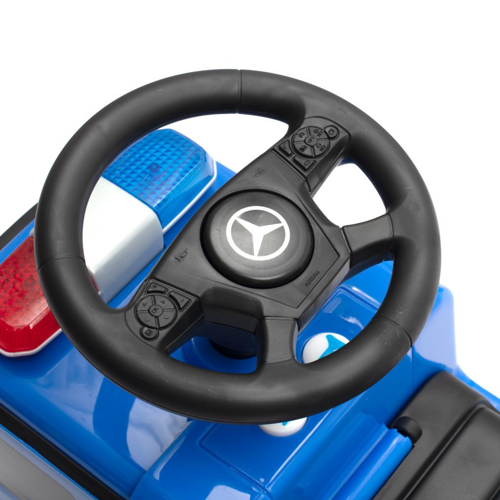 Zenélő bébitaxi Mercedes Baby Mix RENDŐRSÉG kék