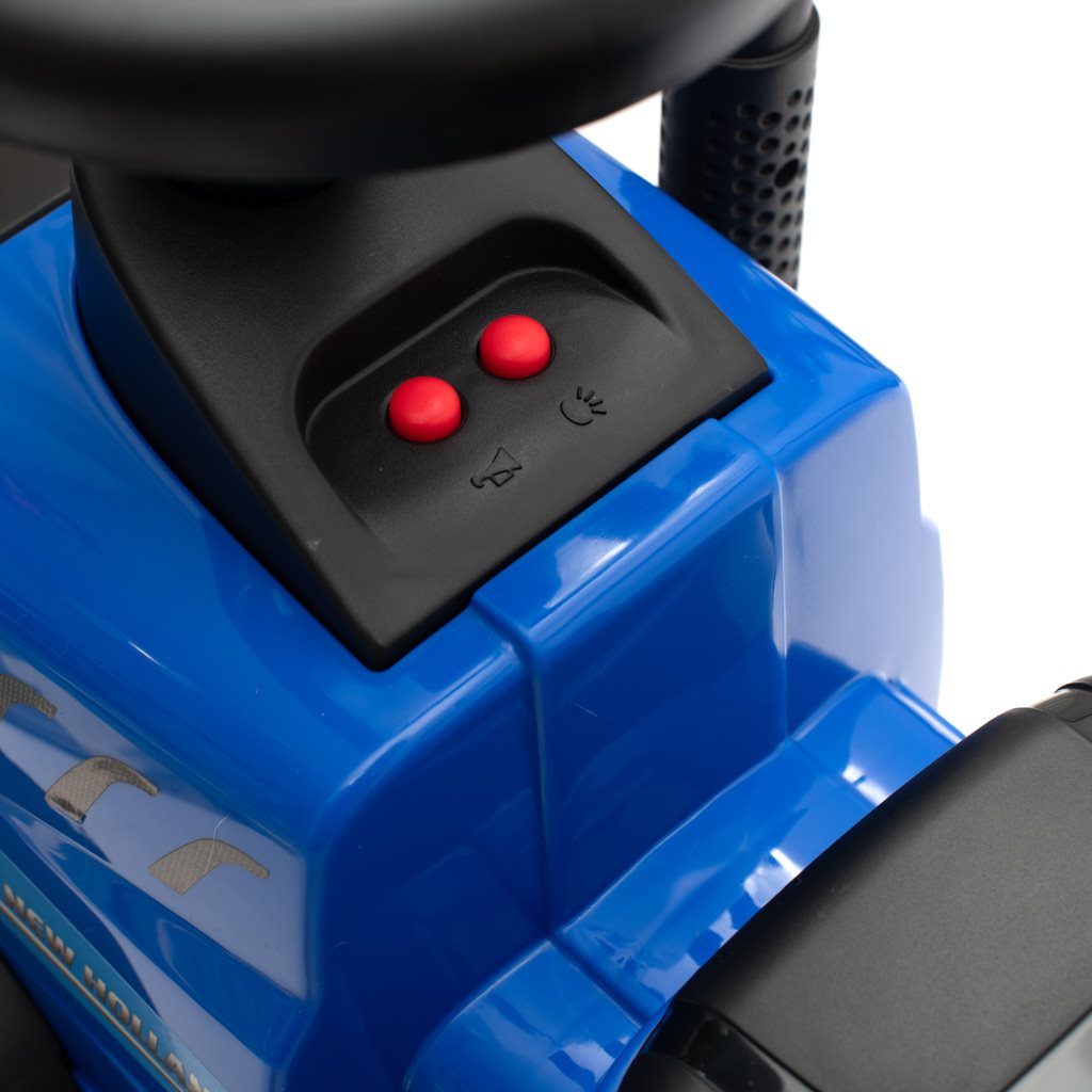 Gyerek jármű traktor utánfutóval és szerszámokkal Baby Mix New Holland kék