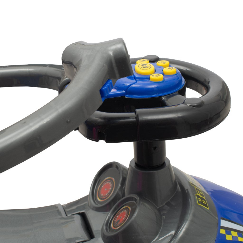 Bébitaxi tolókarral 3az1-ben Baby Mix Mega Car kék