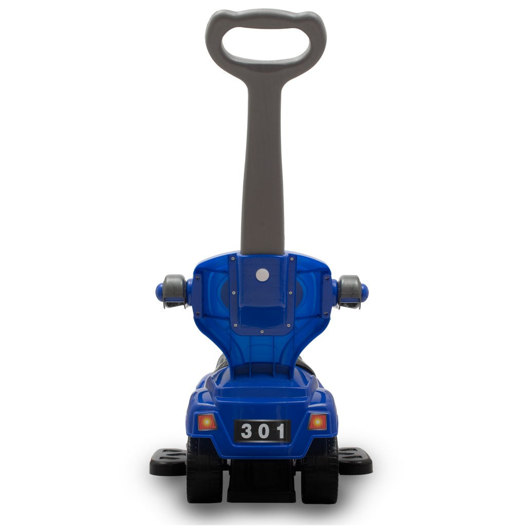 Bébitaxi tolókarral 3az1-ben Baby Mix Mega Car kék