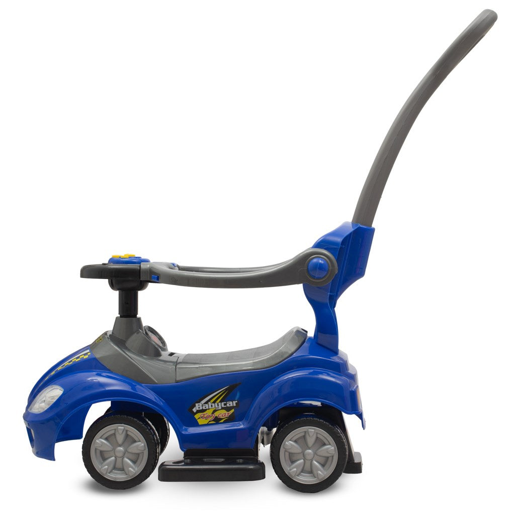 Bébitaxi tolókarral 3az1-ben Baby Mix Mega Car kék