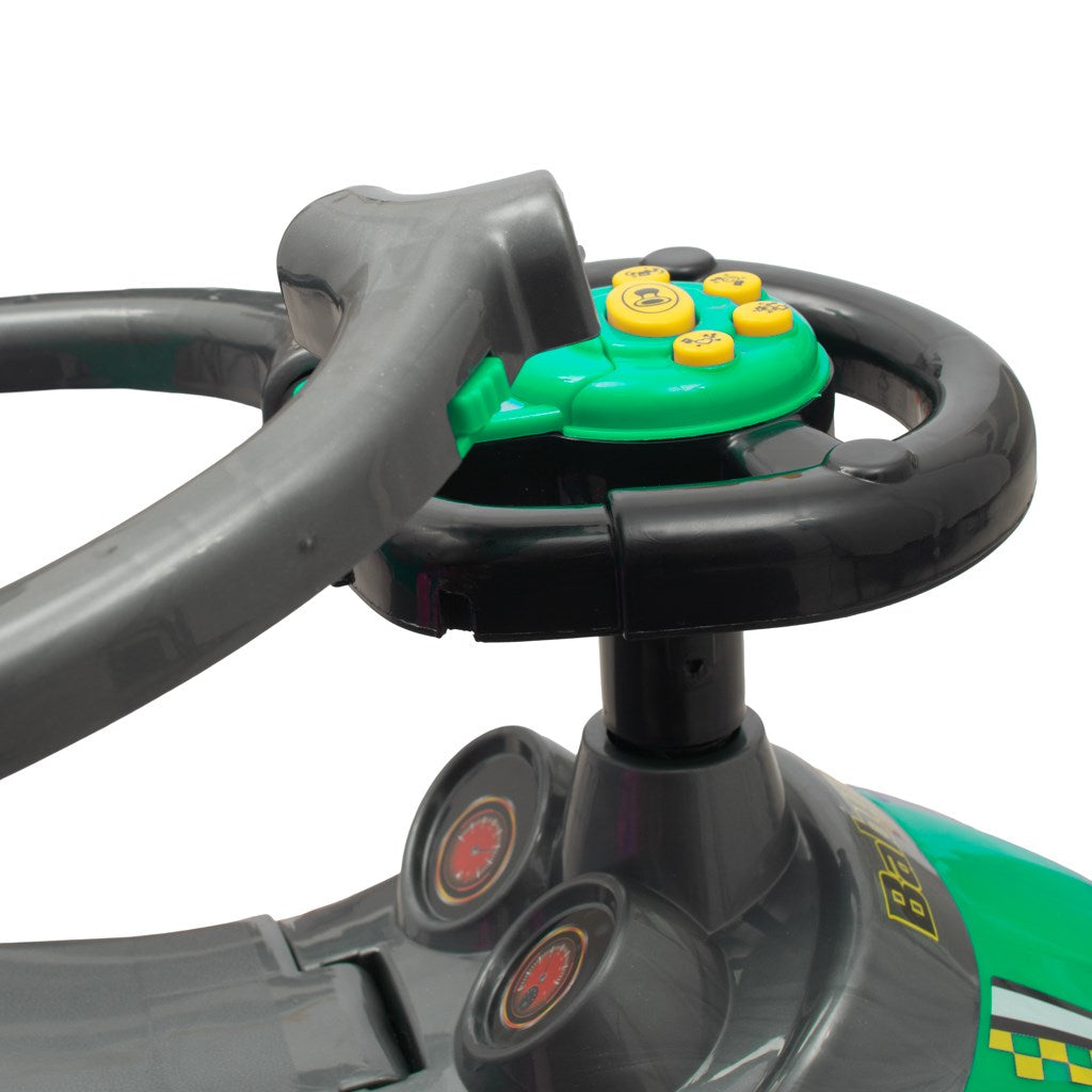 Bébitaxi tolókarral 3az1-ben Baby Mix Mega Car zöld