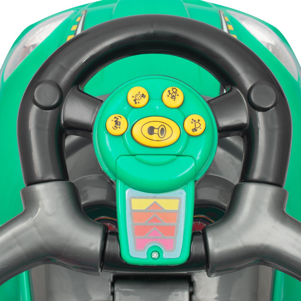 Bébitaxi tolókarral 3az1-ben Baby Mix Mega Car zöld