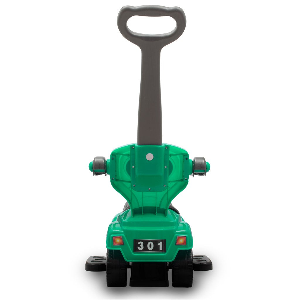 Bébitaxi tolókarral 3az1-ben Baby Mix Mega Car zöld