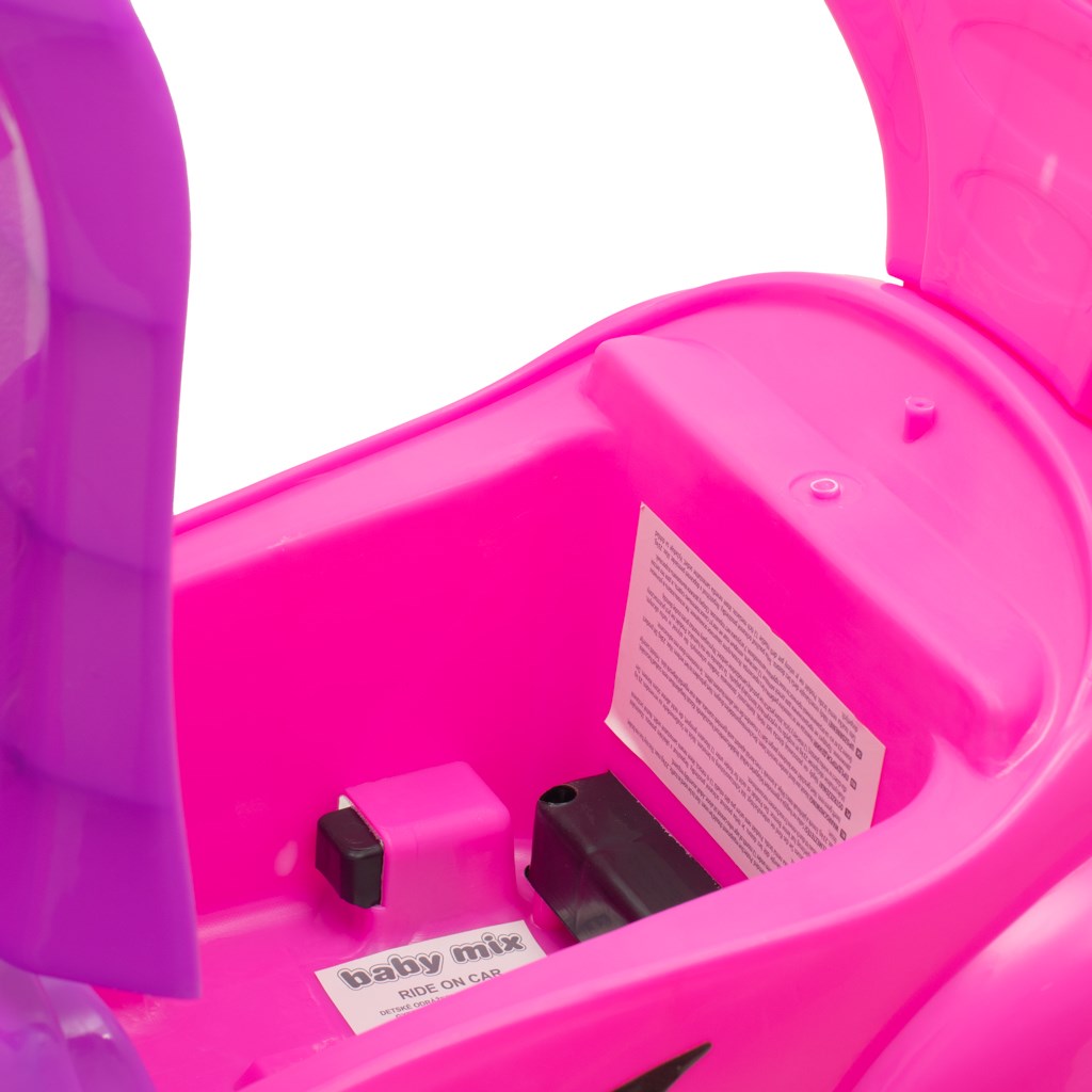 Bébitaxi tolókarral 3az1-ben Baby Mix Mega Car rózsaszín