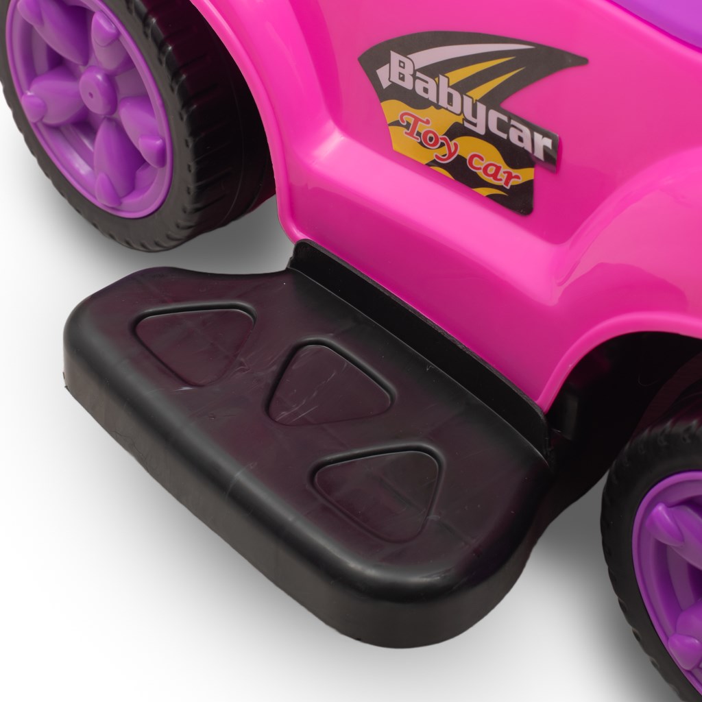 Bébitaxi tolókarral 3az1-ben Baby Mix Mega Car rózsaszín