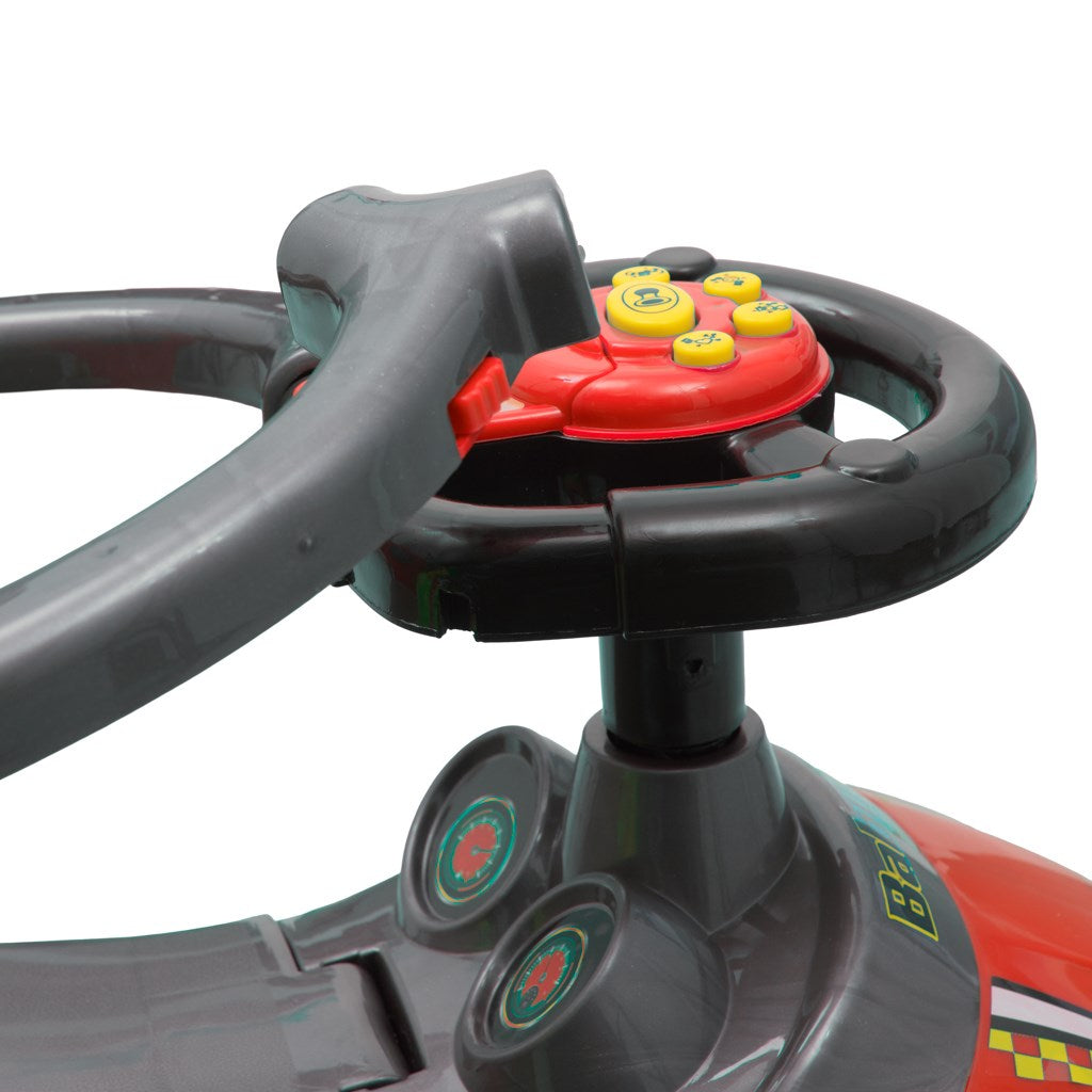 Bébitaxi tolókarral 3az1-ben Baby Mix Mega Car piros