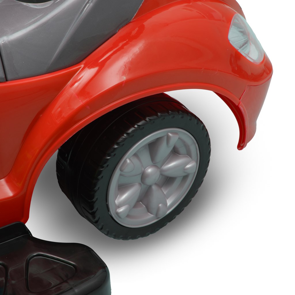 Bébitaxi tolókarral 3az1-ben Baby Mix Mega Car piros