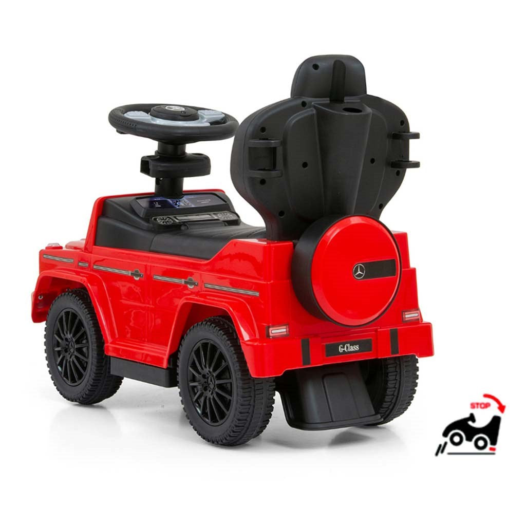 Bébitaxi tolókarral MERCEDES G350d Milly Mally fekete