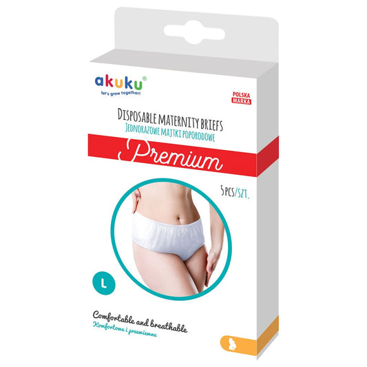 Egyszer hazsnálatos szülés utáni bugyi Akuku PREMIUM L-es méret 5 db