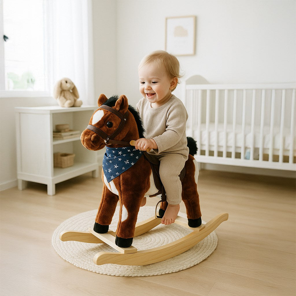 Hintaló dallammal Baby Mix Artur barna kendővel