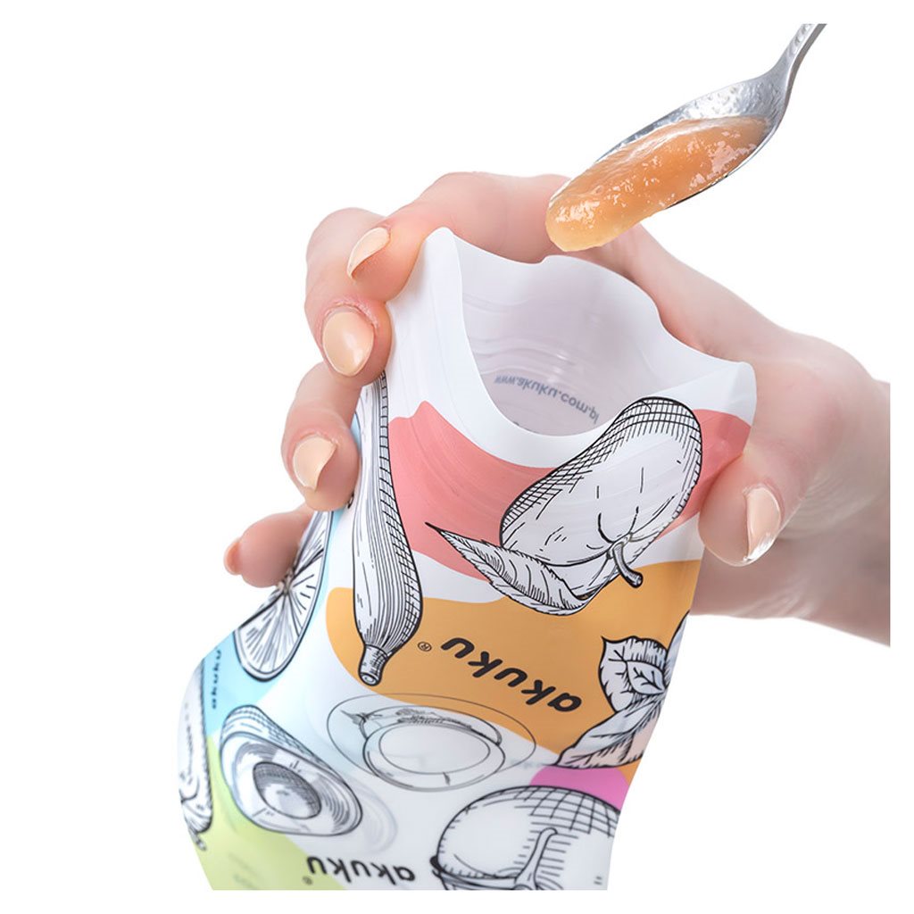 Akuku újrahasználható ételtároló tasakok 150 ml 5 db