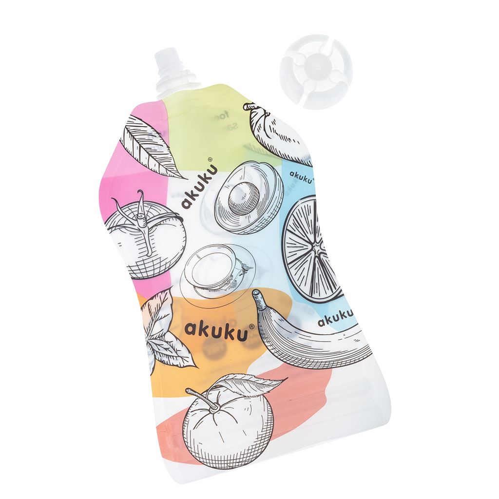 Akuku újrahasználható ételtároló tasakok 150 ml 5 db