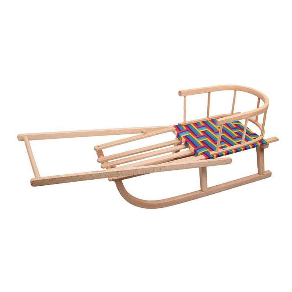 Gyerek fa szánkó fogantyúval