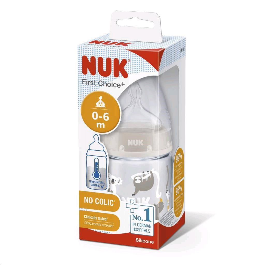 Baba cumisüveg NUK First Choice Temperature Control 150 ml beige